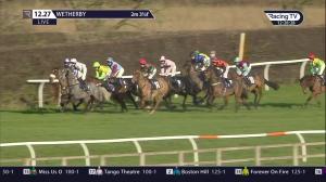 Video preview image for Wetherby 12:27 - Watch Racing TV On Sky426 Novices' Handicap Chase (5)