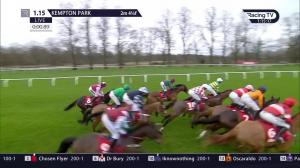 Video preview image for Kempton Park 13:15 - Play Ladbrokes 5-a-side On Football Novices' Limited Handicap Chase (3)