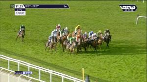 Video preview image for Wetherby 11:55 - William Hill Extra Place Races Every Day Conditional Jockeys' Handicap Hurdle (5)