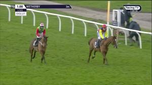 Video preview image for Wetherby 13:00 - Follow @willhillracing On Twitter Novices' Chase (4)