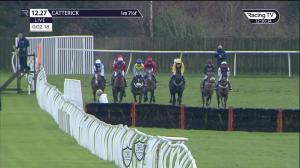 Video preview image for Catterick Bridge 12:27 - #jumpingforjoy On Racing TV Novices' Hurdle (4)