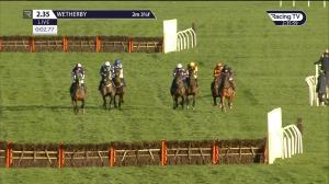 Video preview image for Wetherby 14:35 - Watch Racing TV In Stunning HD Handicap Hurdle (3)
