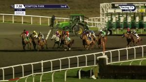 Video preview image for Kempton Park 19:50 - Follow @racingtv On Twitter Classified Stakes (6)