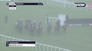 Video preview image for Newbury 12:55 - Mansionbet Is Proud To Sponsor British Racing Novices' Hurdle (4)