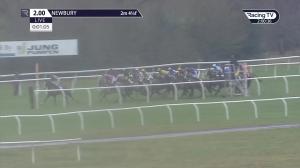 Video preview image for Newbury 14:00 - British EBF Mares' 'National Hunt' Novices' Hurdle (Qualifier) (4)