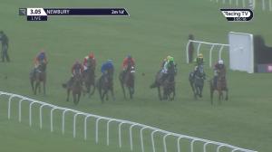 Video preview image for Newbury 15:05 - Mansionbet Hurdle McHurdleface Mares' Handicap Hurdle (2)