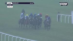 Video preview image for Newbury 16:05 - Play 3-2-win At Mansionbet Standard Open National Hunt Flat (5)