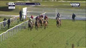 Video preview image for Musselburgh 12:50 - Betway Cosmic Case Mares' Novices' Hurdle (Qualifier) (4)