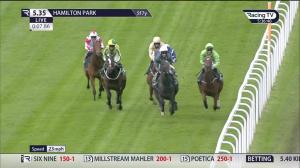 Video preview image for Hamilton Park 17:35 - British EBF Supporting Racing Welfare Mentalhealthawarnessweek Novice Stakes (Qualifier) (4)