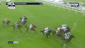 Video preview image for Epsom Downs 14:00 - Cazoo Woodcote EBF Stakes (Conditions) (2)