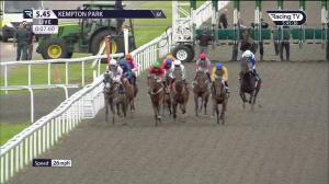 Video preview image for Kempton Park 17:45 - Unibet Casino Deposit £10 Get £40 Bonus Nursery Handicap (6) (Div 2)