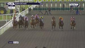 Video preview image for Kempton Park 18:45 - Mansionbet's Beaten By A Head Restricted Novice Stakes (5) (Div 2)