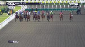 Video preview image for Kempton Park 17:30 - Unibet Casino Deposit £10 Get £40 Bonus Maiden Stakes (5)