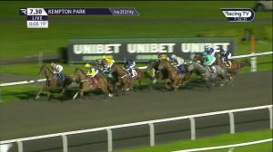 Video preview image for Kempton Park 19:30 - Unibet Casino Deposit £10 Get £40 Bonus Novice Stakes (5)