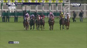 Video preview image for Newbury 14:48 - Join The BetVictor Loyalty Club Novice Stakes (4) (Div 2)