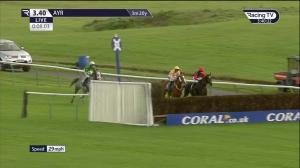 Video preview image for Ayr 15:40 - Ayrshire Cancer Support Conditional Jockeys' Handicap Chase (Qualifier) (4)