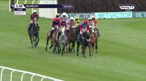 Video preview image for Newbury 15:40 - British Horse Society Open National Hunt Flat (5)