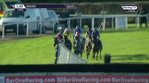 Video preview image for Navan 13:43 - Irish Stallion Farms European Breeders Fund Klairon Davis Novice Chase (Grade 3)