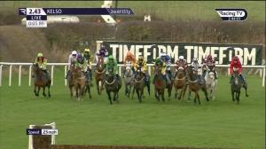 Video preview image for Kelso 14:43 - George & Margaret Failte Air Ais Comharrahadh Novices' Handicap Hurdle (5)