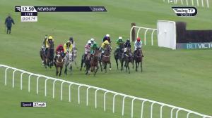 Video preview image for Newbury 12:50 - Prodec Networks Maiden Hurdle (Qualifier) (4)