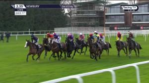 Video preview image for Newbury 14:35 - Follow @mansionbetrace On Twitter Mandarin Handicap Chase (3)
