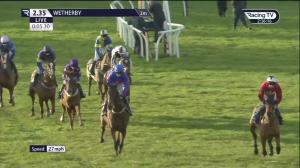 Video preview image for Wetherby 14:35 - Every Race Live On Racing TV Handicap Hurdle (Qualifier) (4)