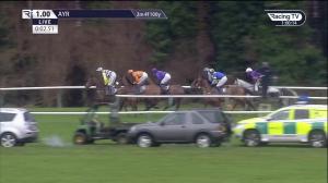 Video preview image for Ayr 13:00 - Join Racing TV Now EBF Mares' 'National Hunt' Novices' Hurdle (Qualifier) (4)