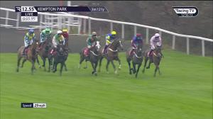 Video preview image for Kempton Park 12:55 - Watch Racing Free Online At Coral Novices' Hurdle (3)