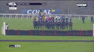 Video preview image for Kempton Park 14:40 - Coral Lanzarote Handicap Hurdle (Listed) (1)
