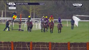 Video preview image for Kempton Park 14:20 - Racing TV Profits Returned To Racing Novices' Hurdle (4)