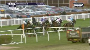 Video preview image for Musselburgh 15:55 - Bet At racingtv.com Novices' Handicap Hurdle (5)