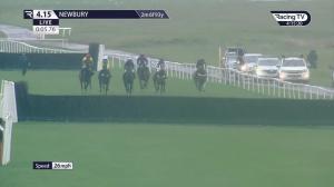 Video preview image for Newbury 16:15 - RacingTV Novices' Limited Handicap Chase (3)