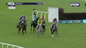Video preview image for Newbury 15:02 - Make Your Best Bet At BetVictor Handicap Hurdle (3)