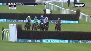 Video preview image for Newbury 16:12 - BetVictor Play Pick 6 For Free Novices' Limited Handicap Chase (3)