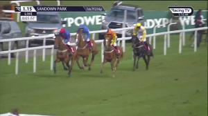 Video preview image for Sandown Park 13:15 - Paddy Power Juvenile Handicap Hurdle (3)