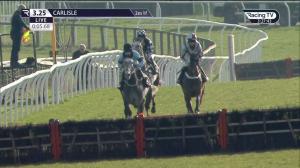Video preview image for Carlisle 15:25 - Watch Irish Racing On RacingTV Novices' Handicap Hurdle (4)