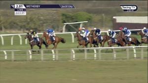 Video preview image for Wetherby 14:01 - Wear A Hat Day Supporting braintumourresearch.org Novices' Hurdle (4)