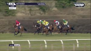 Video preview image for Wetherby 14:36 - Watch Irish Racing On Racing TV Handicap Chase (4)