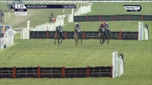 Video preview image for Musselburgh 13:15 - Racing Post Supports Go North Weekend Novices' Hurdle (4)
