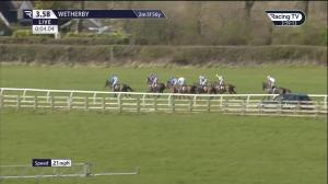 Video preview image for Wetherby 15:58 - Watch Irish Racing On Racing TV Handicap Hurdle (4)