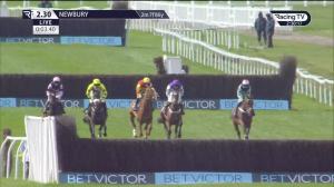 Video preview image for Newbury 14:30 - BetVictor Novices' Limited Handicap Chase (3)
