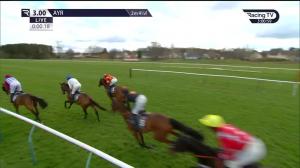 Video preview image for Ayr 15:00 - Jordan Electrics Ltd Future Champion Novices' Chase (Grade 2) (1)