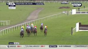 Video preview image for Stratford-on-Avon 16:40 - Bet At racingtv.com Novices' Handicap Hurdle (5)