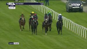 Video preview image for Wetherby 17:40 - Watch Racing TV In Stunning HD Restricted Novice Stakes (5)