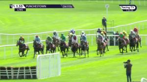 Video preview image for Punchestown 13:55 - Bar One Racing Bet On Mobile Maiden Hurdle
