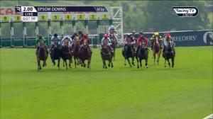 Video preview image for Epsom Downs 14:00 - Cazoo Woodcote British EBF Stakes (Conditions) (2)
