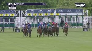 Video preview image for Newbury 14:40 - racingtv.com/freetrial British EBF Fillies' Novice Stakes (4)