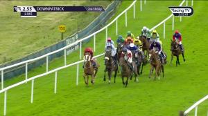 Video preview image for Downpatrick 14:55 - Congratulating Honeysuckle Connections (Q.R.) Handicap Hurdle