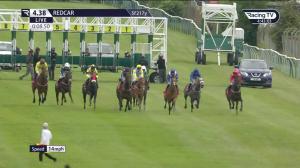 Video preview image for Redcar 16:38 - racingtv.com/freetrial Restricted Novice Stakes (5)
