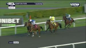 Video preview image for Kempton Park 19:30 - Unibet Support Safe Gambling Restricted Maiden Stakes (5)